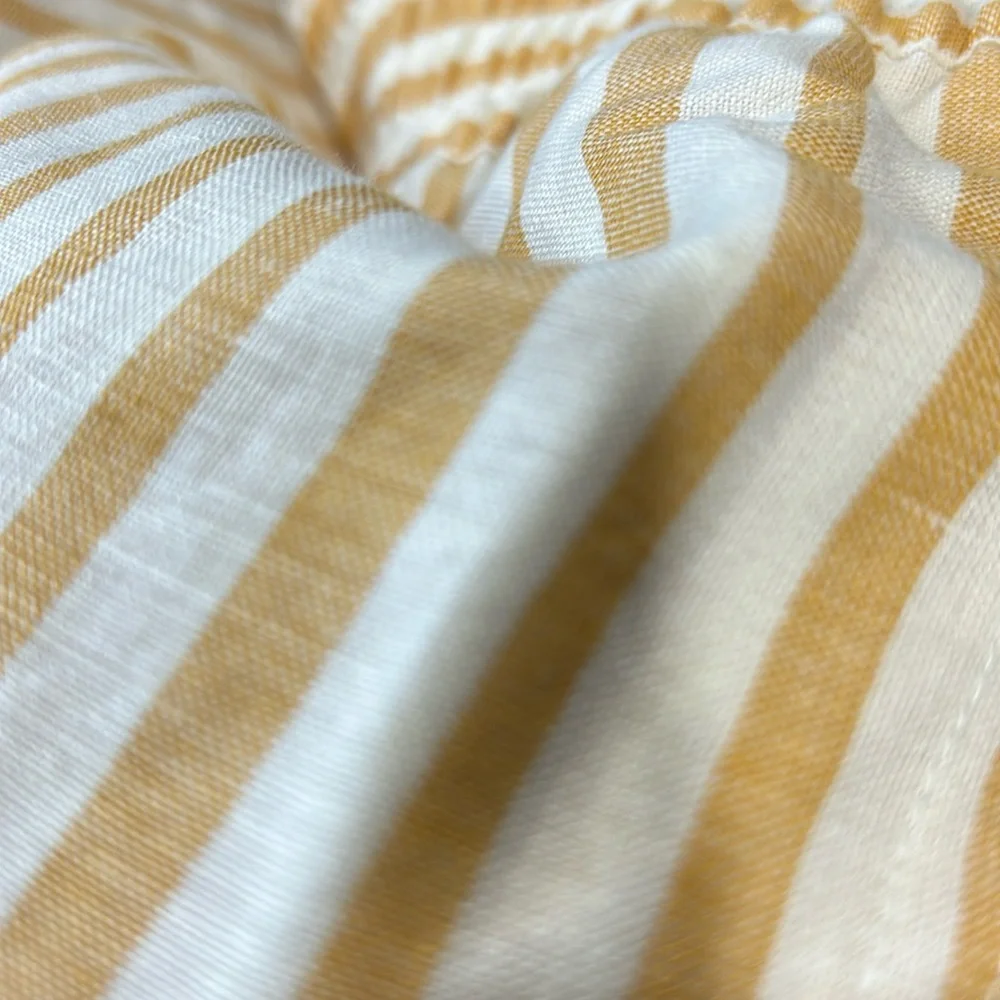 MADEWELL Smocked-Waist Midi Skirt in Stripe‎